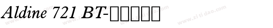 Aldine 721 BT字体转换